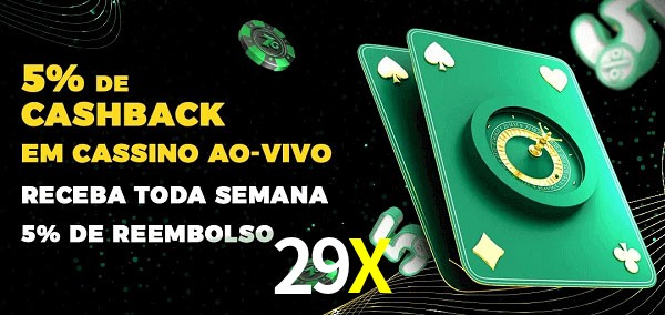 Promoções do cassino ao Vivo 29X